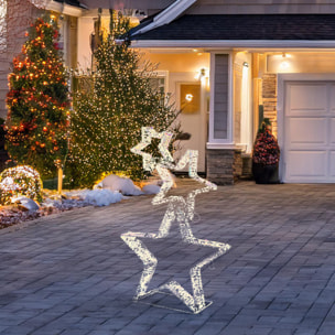 set de 3 luces de estrella con 350 luces led 50x10x80cm