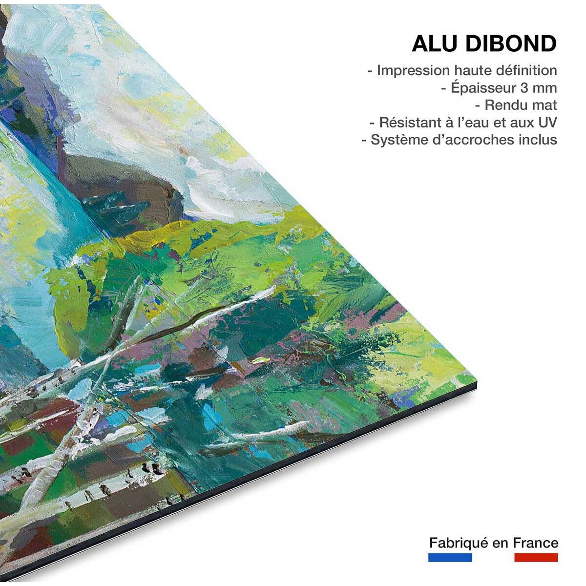 Tableau deco Bouleaux au bord de l'eau Tableau alu Dibond