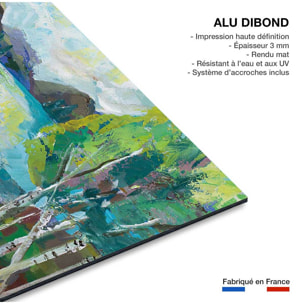 Tableau deco Bouleaux au bord de l'eau Tableau alu Dibond