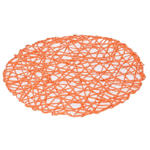 Tovaglietta in carta arancione tondo cm ø38