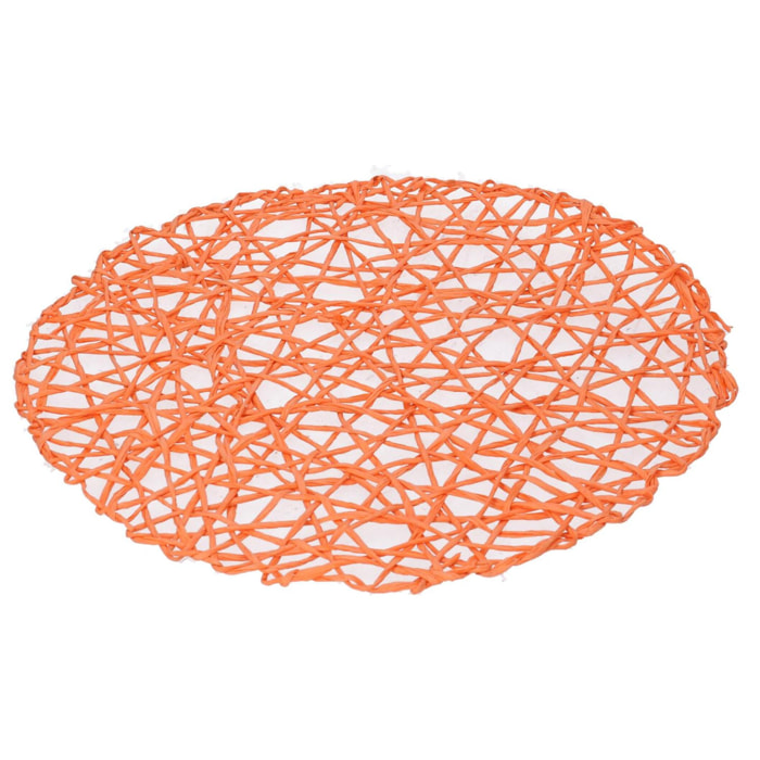 Tovaglietta in carta arancione tondo cm ø38