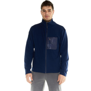 Jersey Lifestyle de hombre Leone con cuello alto y cremallera completa