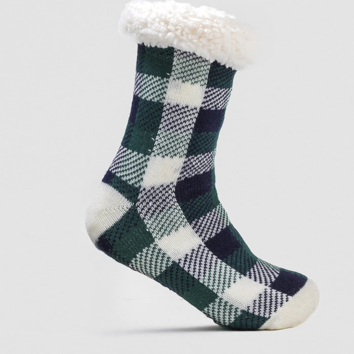 Calcetines hombre Cuadro Ferni azul marino