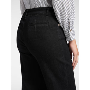 Elena Mirò - Jeans 5 tasche mid wide leg, "Wanda" - Nero
