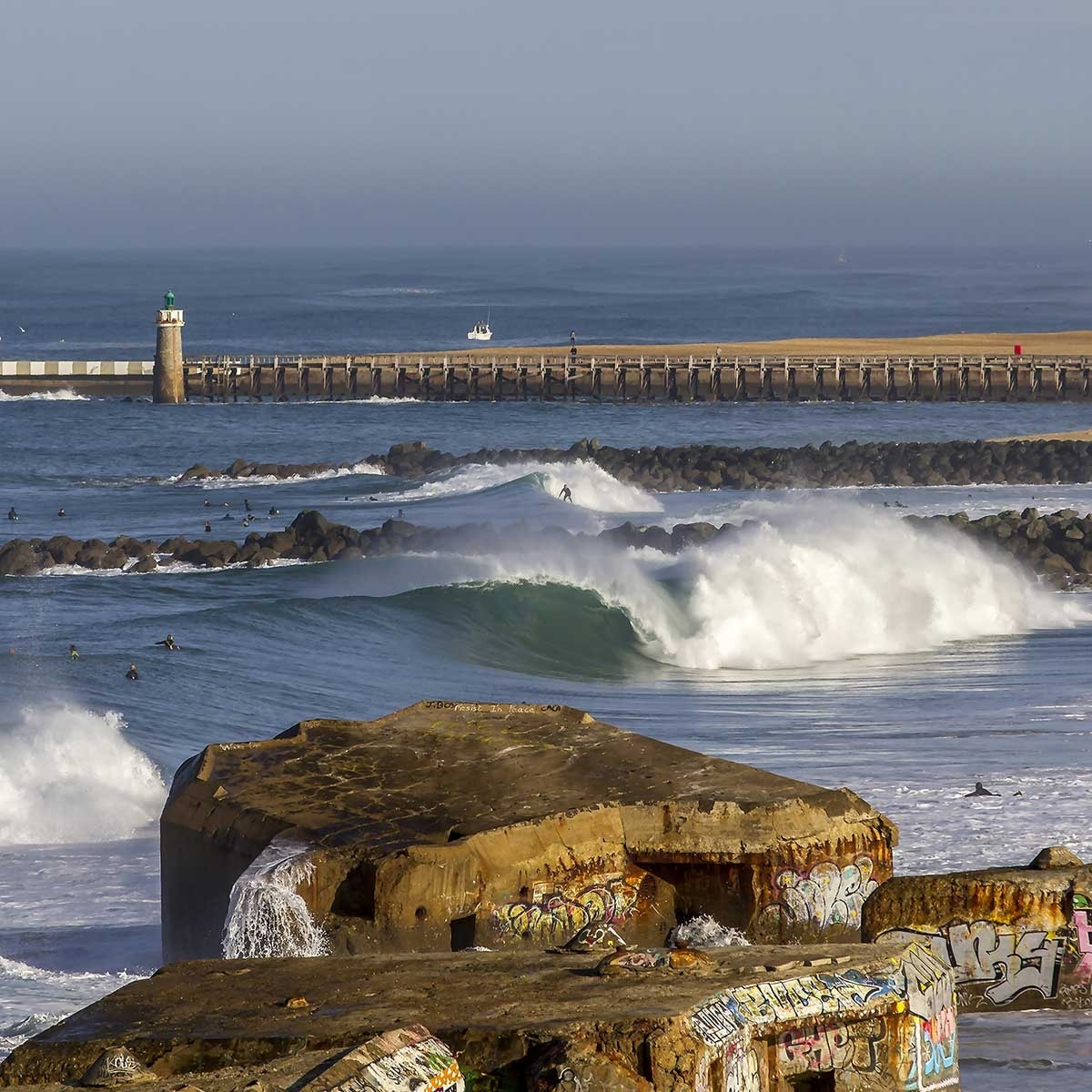 Tableau blockhaus et estacade de capbreton Toile imprimée