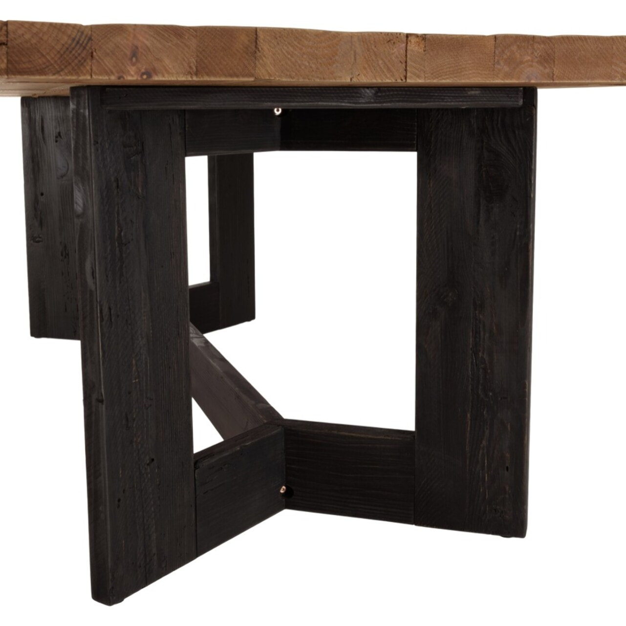 DANDY - Table à manger rect. 220x100cm bois pin recyclé