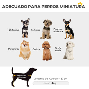 Carrito para Perros Plegable Cochecito para Mascotas Carrito para Perros Miniatura con Barra de Empuje Ajustable Diseño Abierto Cojín Bolsa de Almacenamiento y Ruedas 53x45x28 cm Negro