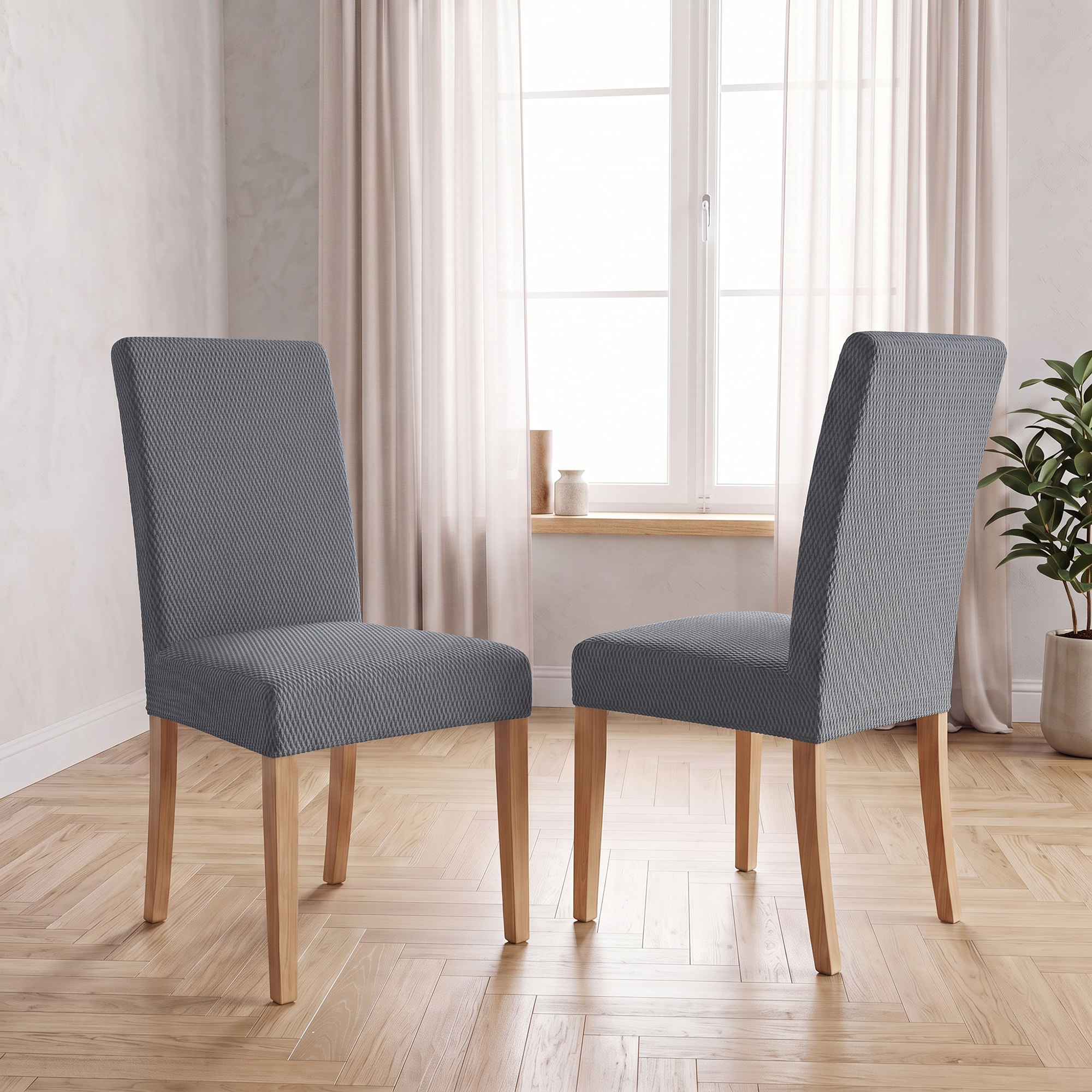 COPPIA VESTISEDIA CON SCHIENALE FASHIONABLE, Microfibra/Cotone/Elastan - GRIGIO SCURO