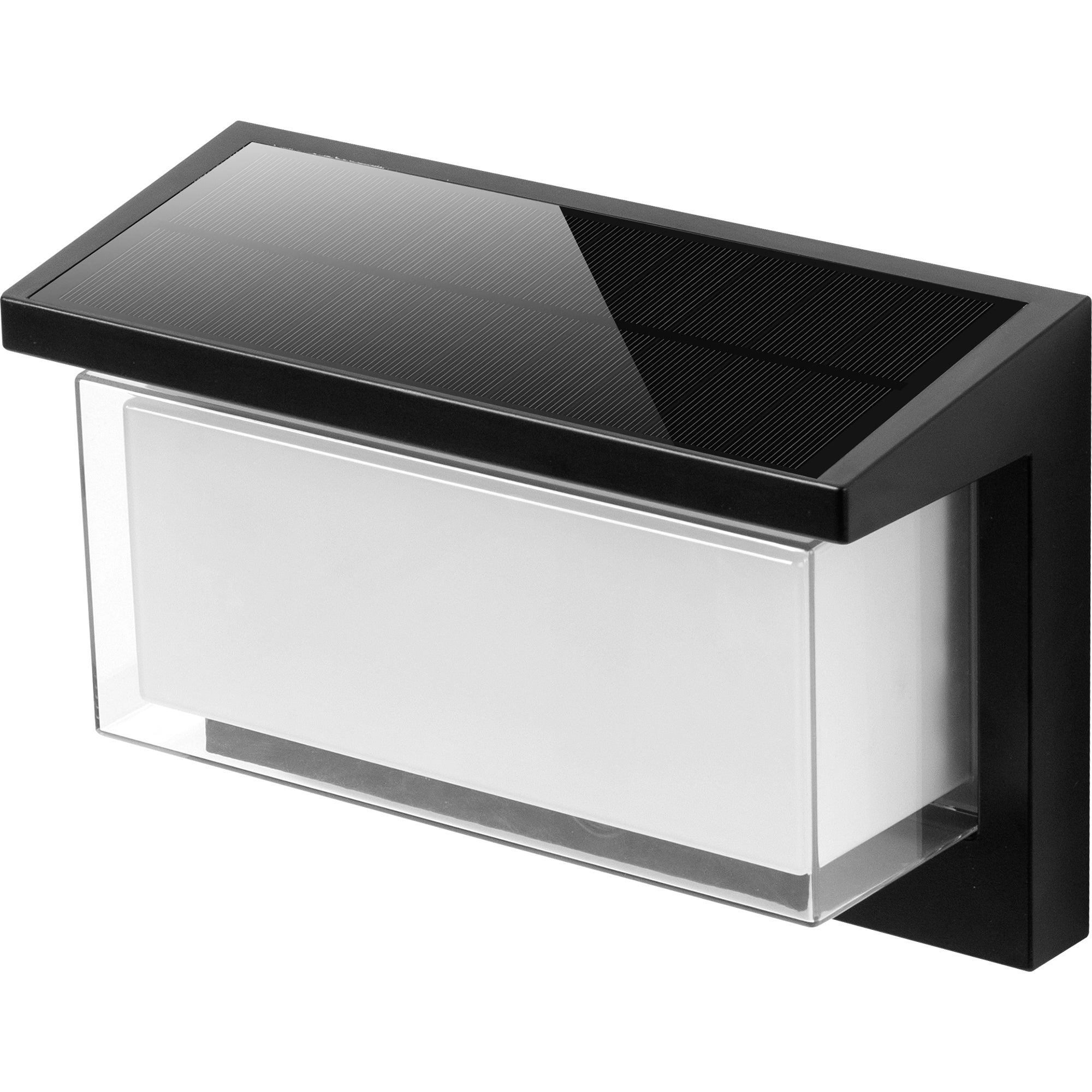 Lot de 2 appliques murales solaires grises LED blanc 900 lumens éclairage puissant 2x ZEANY L22cm