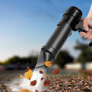 Soplador turbo 21V con 1050W, 15000mAh y 3 boquillas diferentes.