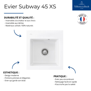 Evier Subway 45 XS Gris graphite  - avec Vidage automatique