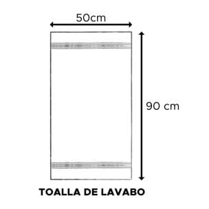 Toalla de lavabo 100%  algodón topo