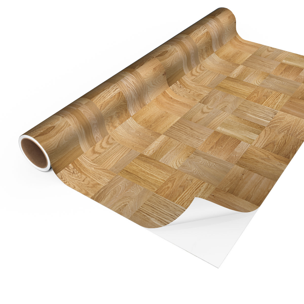 Revêtement sticker sol - PARQUET BOIS MOSAÏQUE - Rouleau adhésif Protection Anti-dérapant