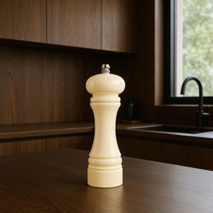 Moulin à sel ou poivre en plastique crème