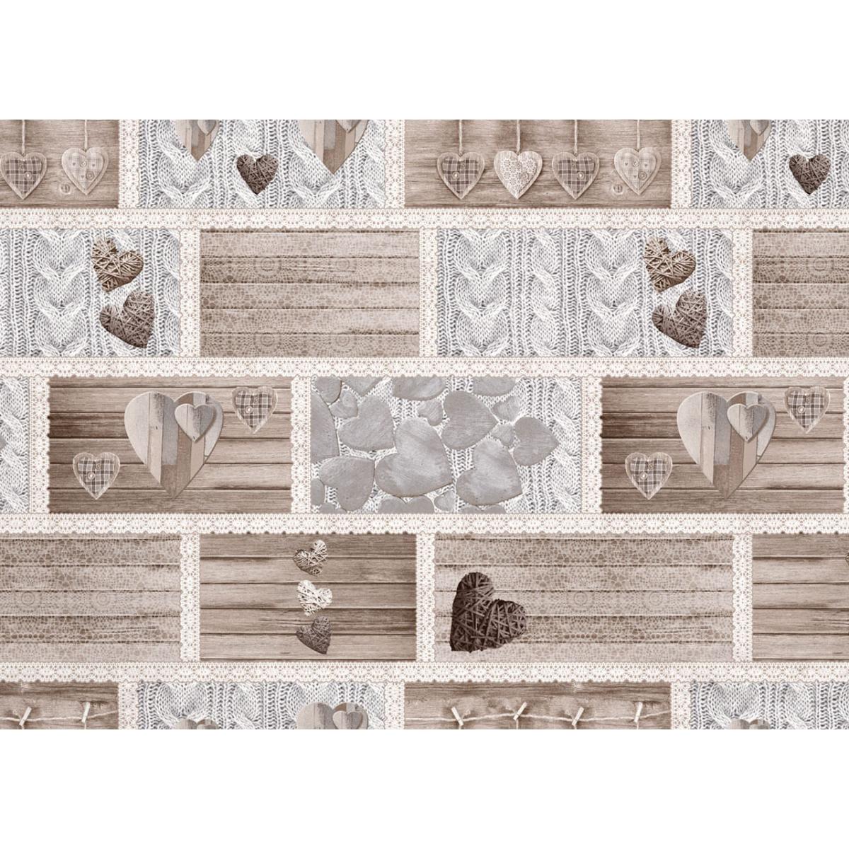 Telo Arredo Multiuso Copritutto 100% Cotone Shabby Love Beige