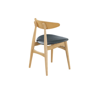 Chaises scandinaves en bois clair et noir (lot de 2) WALFORD