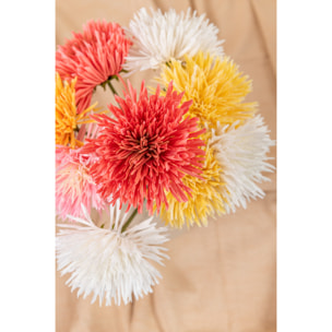 J-Line fleur Chrysantheme - plastique - blanc/jaune/orange - 3 pcs
