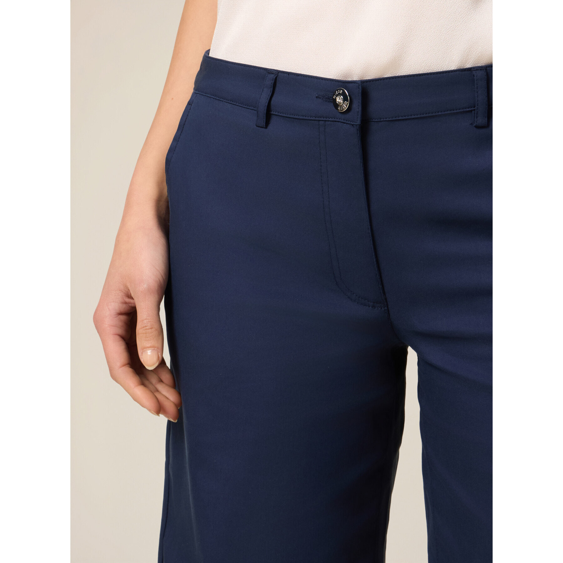 Oltre - Bermuda misto cotone - Blu