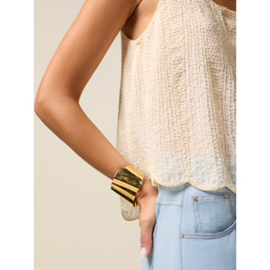 Oltre - Top con ricamo in perline - Bianco