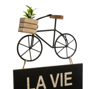 Déco murale "Vélo" métal 28x60cm