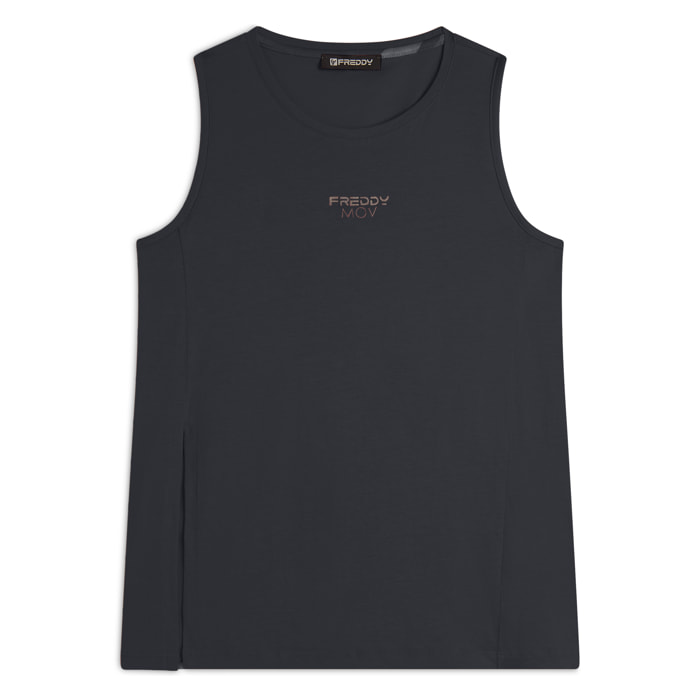 Canotta Regular Fit con Apertura Laterale