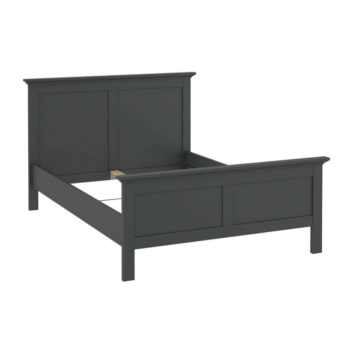 Letto piazza e mezza Umbert, Sommier per camera da letto, Giroletto per stanza, Struttura porta materasso, 211x158 h110 cm, Grigio