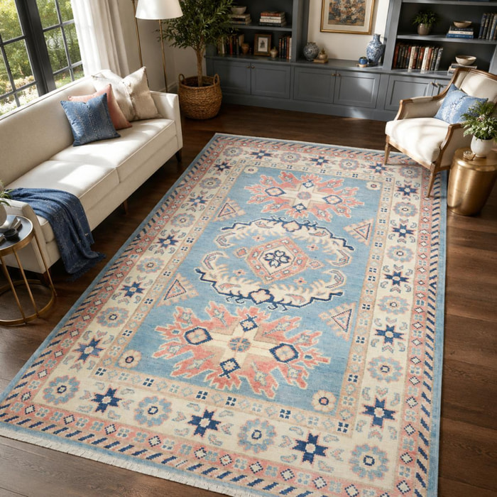 Tapis salon traditionnel, noué main en laine, INUGE