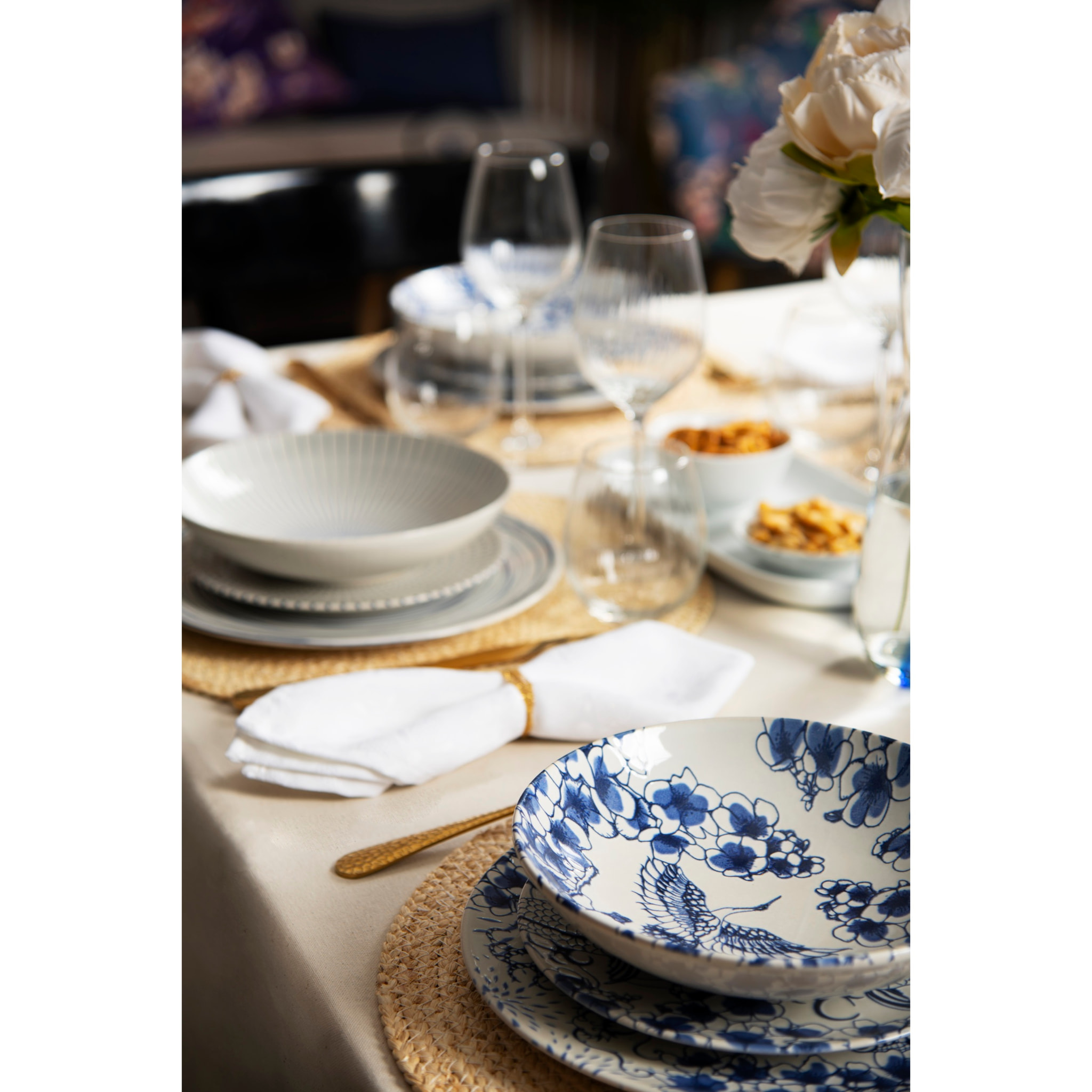 Service de table 18 pièces Excelsa – Zen, Céramique Bleu