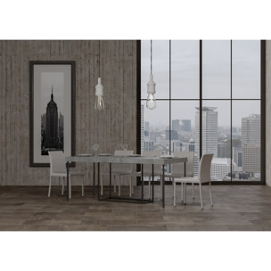 Consola extensible 90x40/196 cm Nordica Small Premium Cemento estructura Antracita