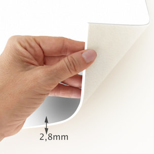 Alfombra de vinilo CERAMIKO, ABC Blanco redonda [Diam] 150 cm