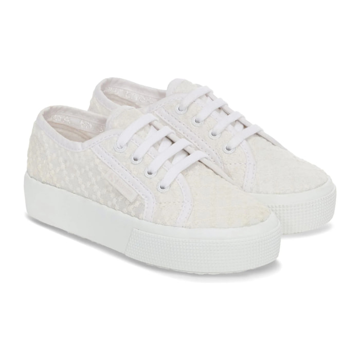 Scarpe da donna Superga Bianco 2730 KIDS MACRAME RHOMBUS