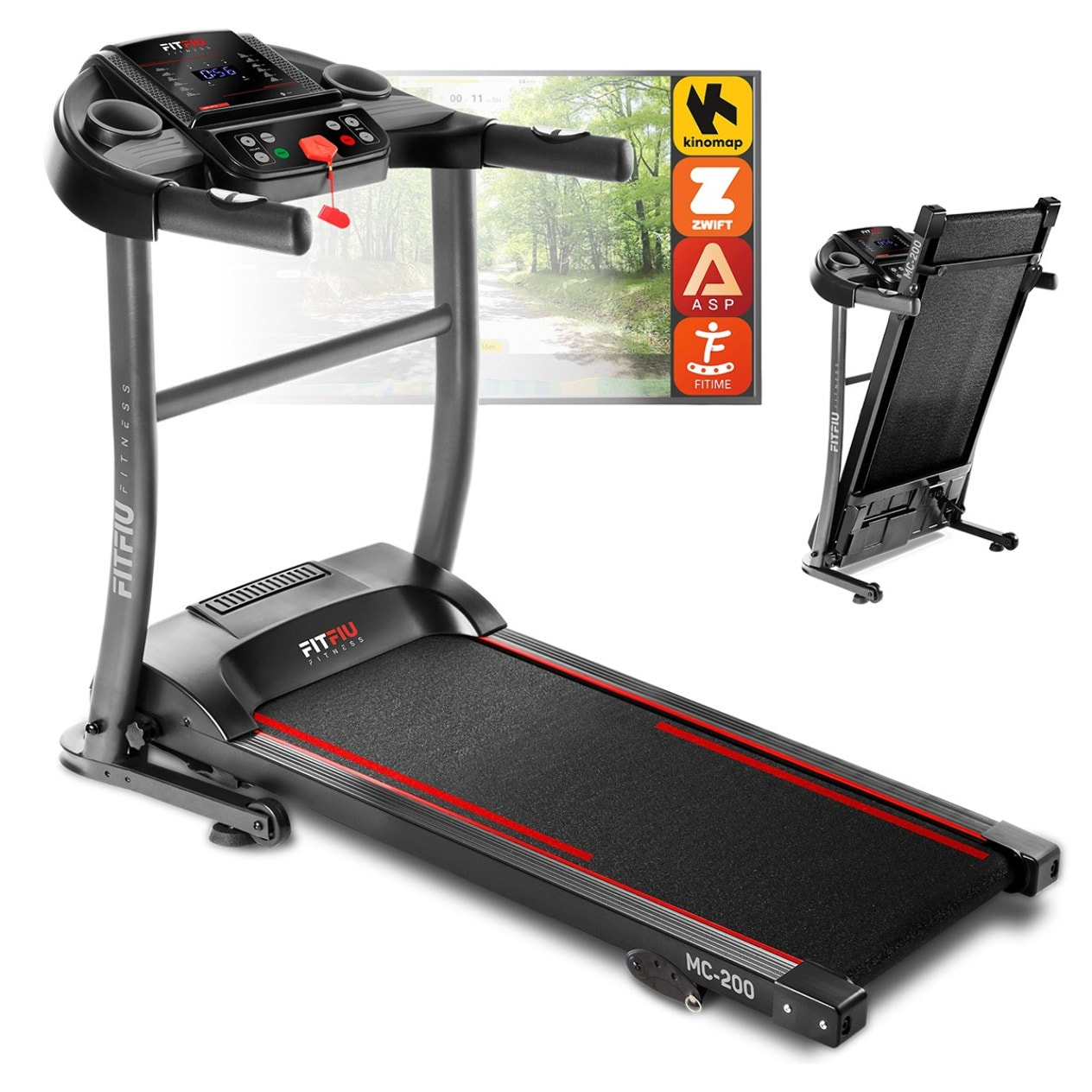 Cinta de correr plegable FITFIU 14km/h inclinación manual y pulsometro 1500w