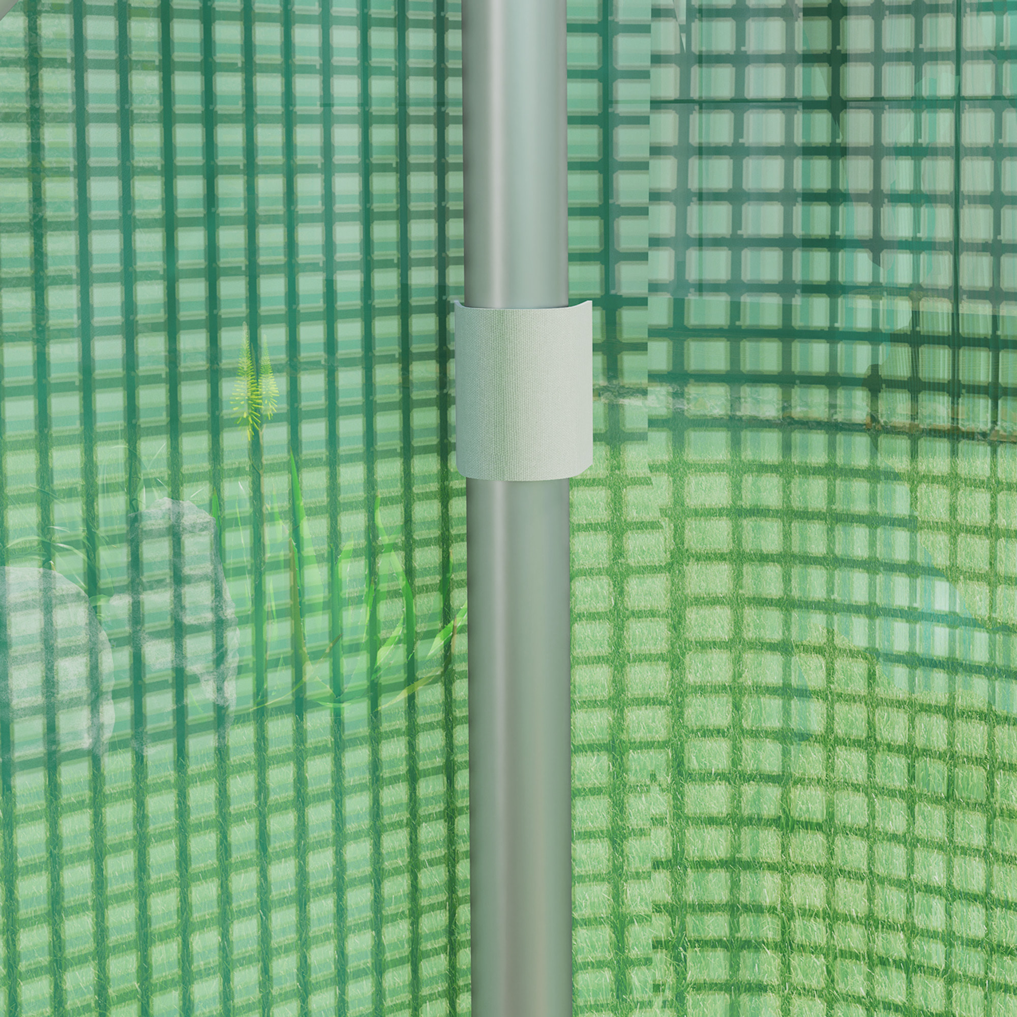 Serre de jardin 12 m² - serre tunnel 4 x 3 x 2 m porte 2 grandes fenêtres enroulables maillées acier galvanisé PE blanc