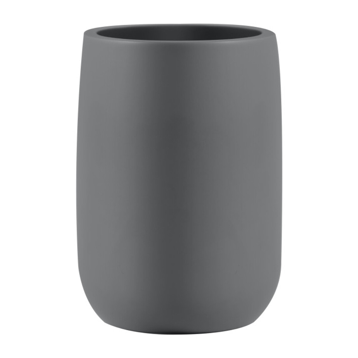 Gobelet de salle de bain ZAC en polyrésine – Gris charbon mat – Ø 8 cm x H 10,5 cm