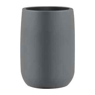 Gobelet de salle de bain ZAC en polyrésine – Gris charbon mat – Ø 8 cm x H 10,5 cm