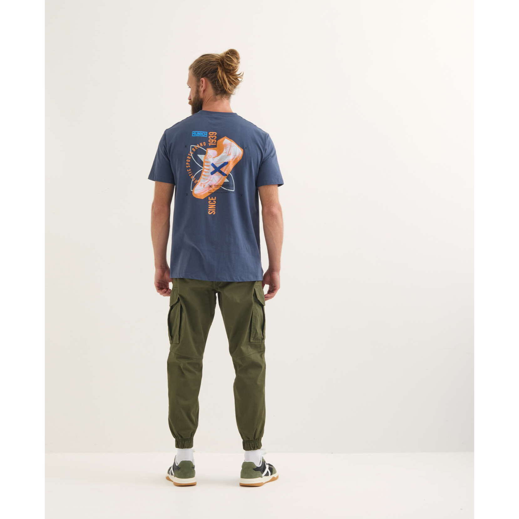 Camiseta MUNICH Compass lifestyle hombre de algodón orgánico navy