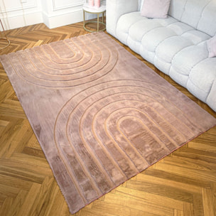 ALASKA - Tapis doux à motif arc rose