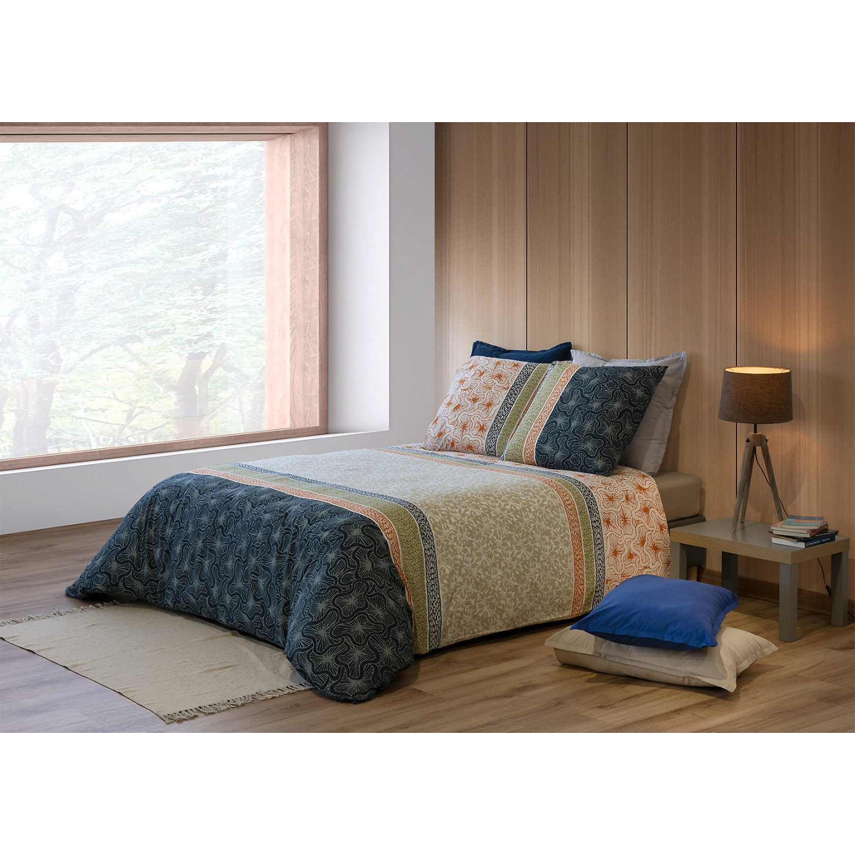 Parure Housse De Couette 3pcs 100% coton 71fils Bella