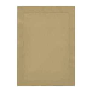 Set de table uni en lin, Made in France, FLORENCE , Jaune sienne