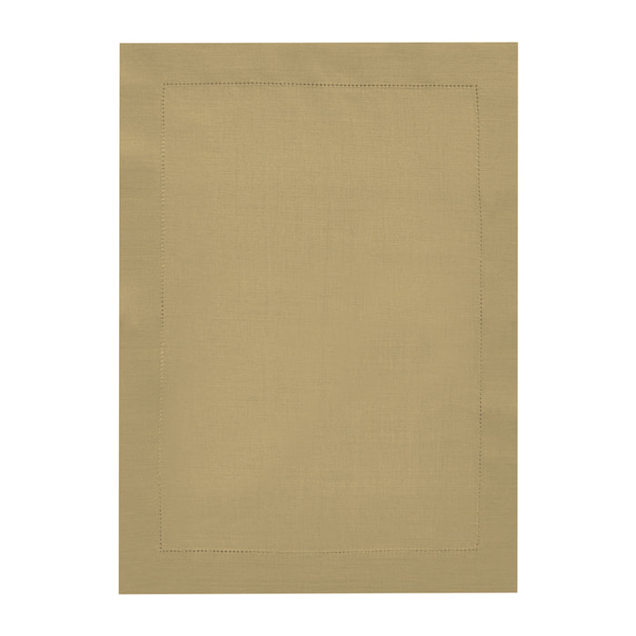 Set de table uni en lin, Made in France, FLORENCE , Jaune sienne