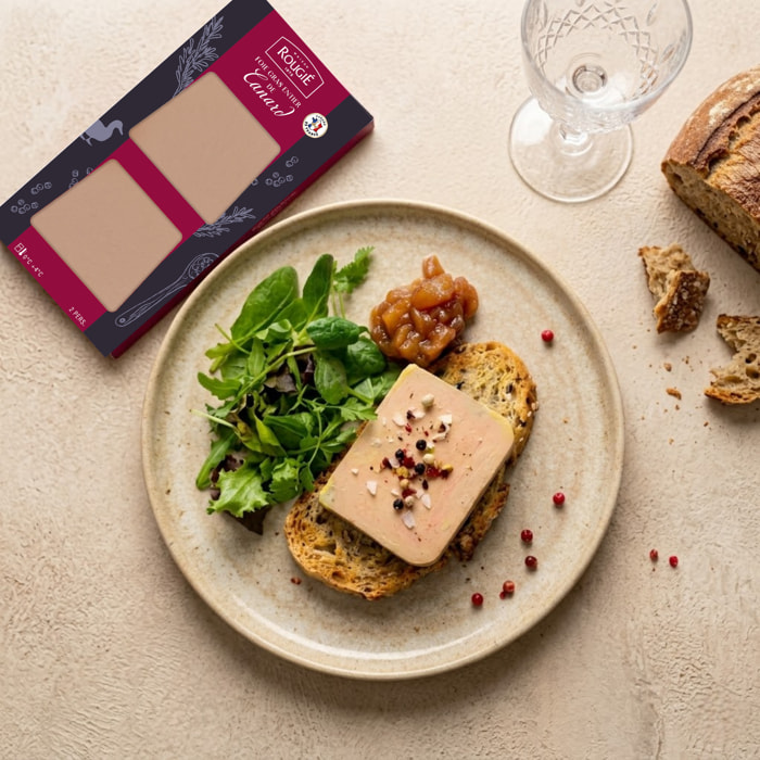 Lot de 4 duo de tranches - Foie Gras de canard entier - 4x80g