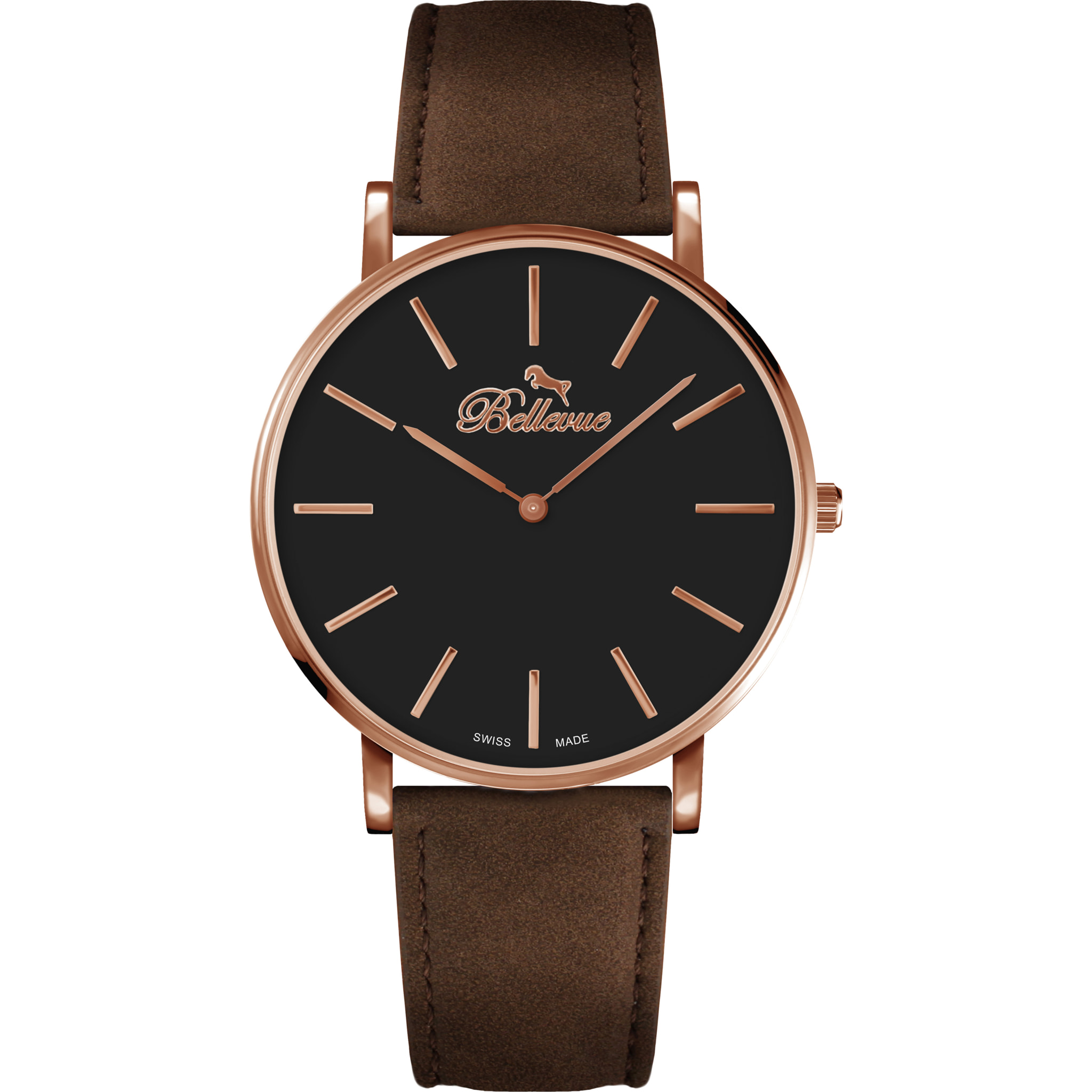 Reloj Bellevue B.63 Hombre Analogico Cuarzo con Correa de Piel sintetica