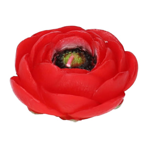 Candela in paraffina confezione da 3 pezzi a forma di camelia rossa cm21x7,8h4,2