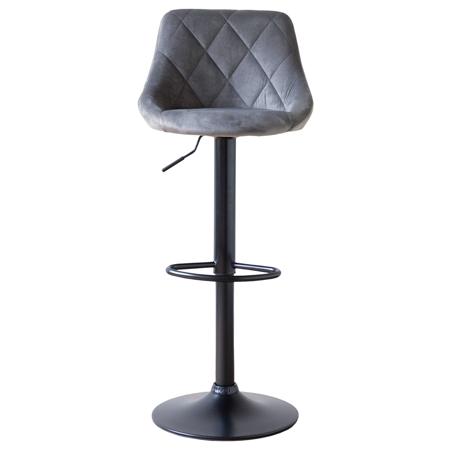 Tabouret de bar en velours gris ROBIN