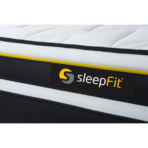 Matelas Mousse haute densitée avec micro-cellules d'air - Confort très ferme et accueil tonique - 19 d'épaisseur, 7 zones de confort - Moins d'enfoncement plus de liberté - 2 places