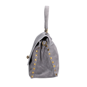 Borsa a mano da donna Made in Italy - Modello Zelia Elite - Pelle scamosciata - 37.0 x 22.0 x 15.0 cm