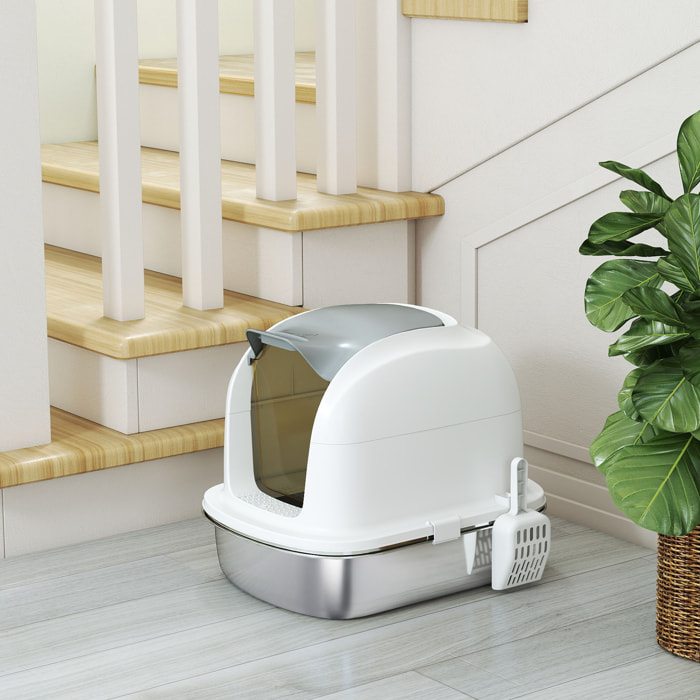 Maison de toilette fermée bac acier inox filtre désodorisant pelle