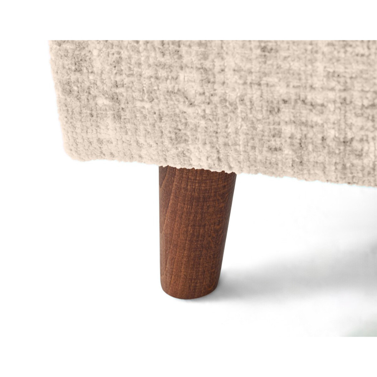 Rune - canapé panoramique d'angle gauche 7 places en velours texturé - Beige