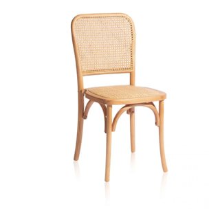 Pack 2 sillas de comedor Toscana Rattan - Claro