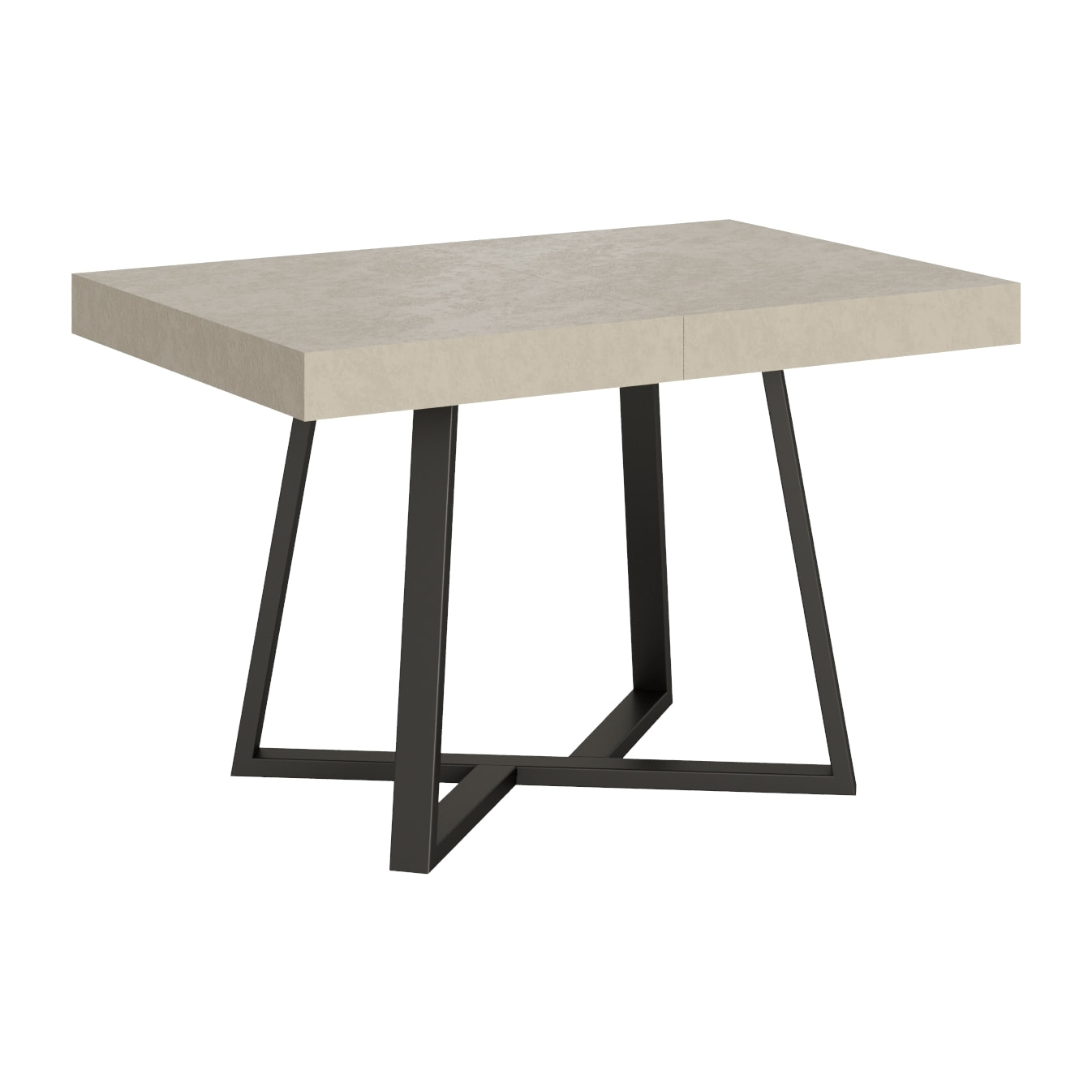 Table extensible 90x120/224 cm Zeplir cachemire pieds anthracite